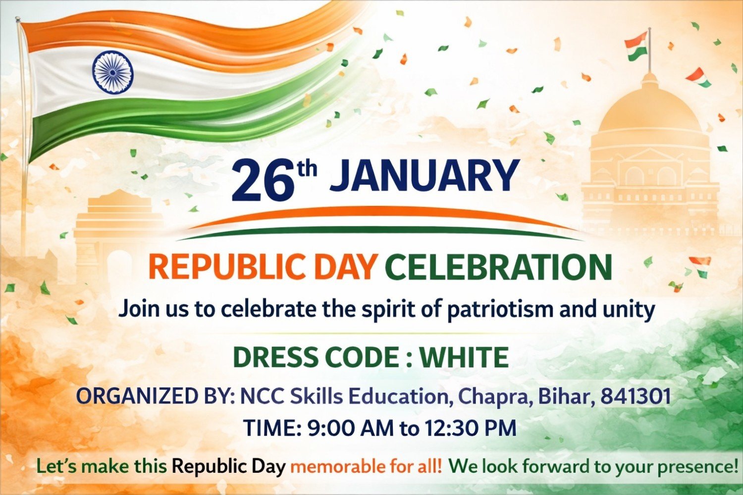 26th jan 2026 !! Republic Day Celebration !! Jai Hind !!